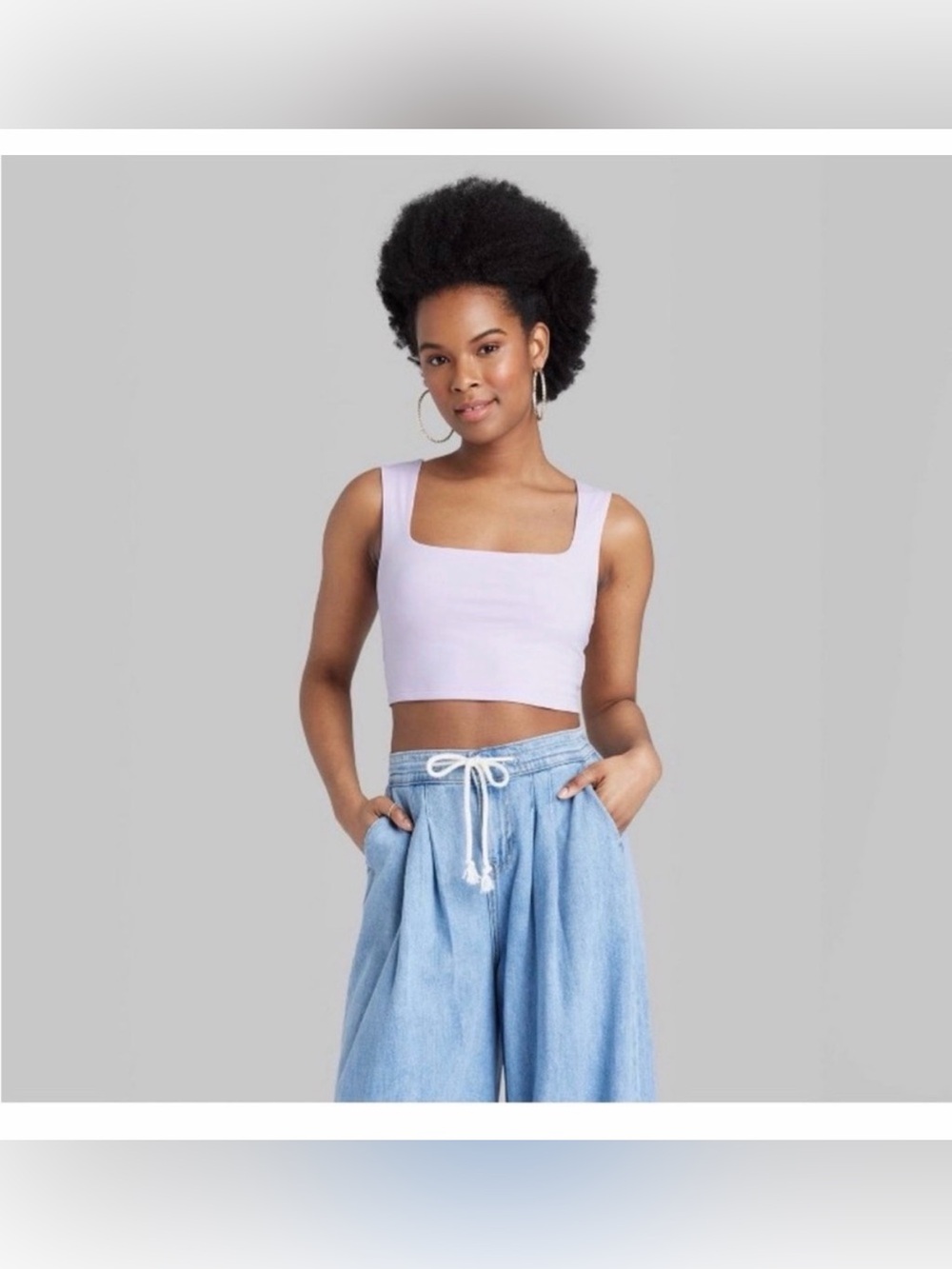 Square Neck Crop Top - Picture 4 of 5